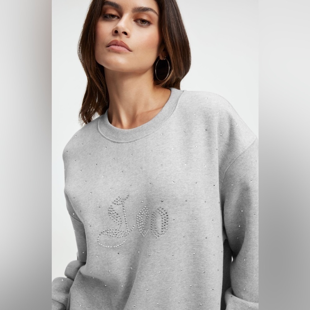 GOOD AMERICAN Zodiac Leo Boyfriend Crewneck Sweatshirt XXL(5)NWT - Picture 2 of 9
